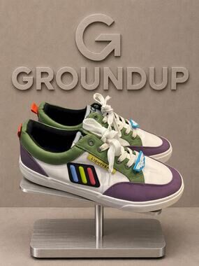 Ground Up Disney Pixar Lightyear Buzz Sneakers Men’s 10 White Green Purple